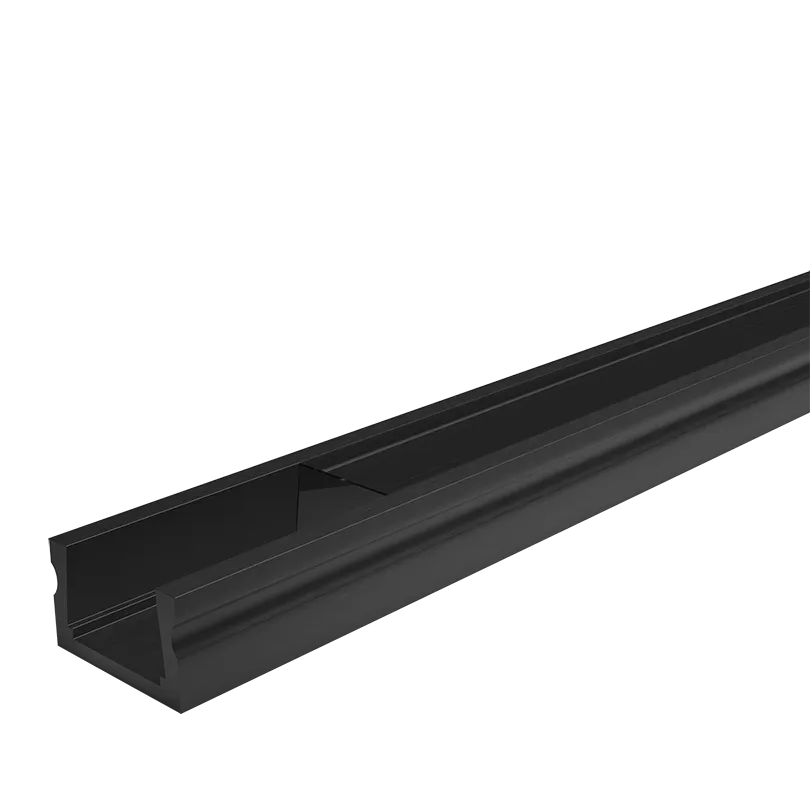 Профиль алюминиевый накладной WOLTA WAP-S-16/6/2000-B черный, 6х16х2000 мм готовый комплект WAP-S-16/6/2000-B