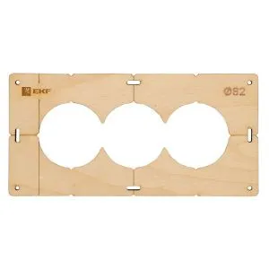 Шаблон для подрозетников c 3 отв. диам. 82 мм EKF Expert sh-d82-3