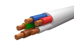 Провод ПВС-Т 4х1,0 + 1х1,0 (ПВС 5х1,0) бел (100м) Автопровод А00377