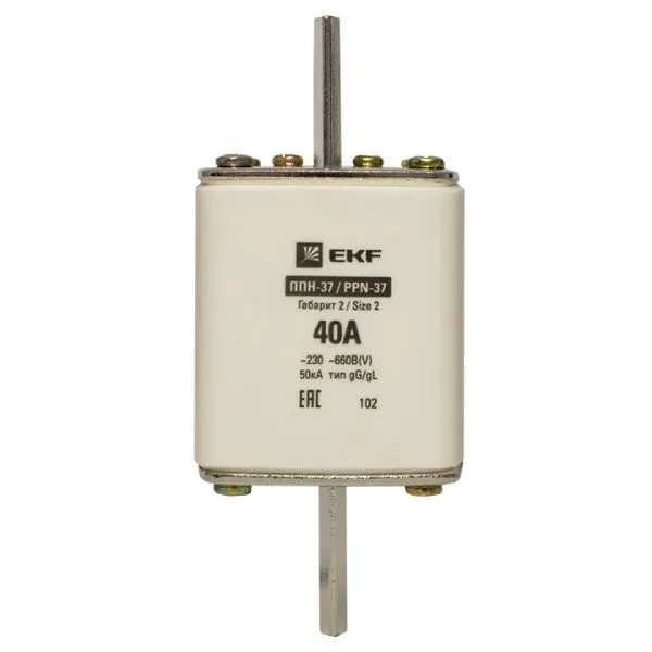 Плавкая вставка ППН-37 400/40А габарит 2 EKF - Фото 3