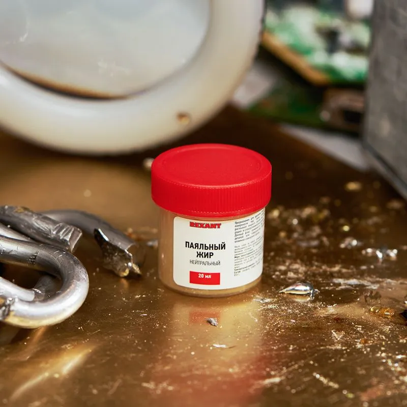 Флюс для пайки, паяльный жир НЕЙТРАЛЬНЫЙ, 20мл, банка REXANT - Фото 2