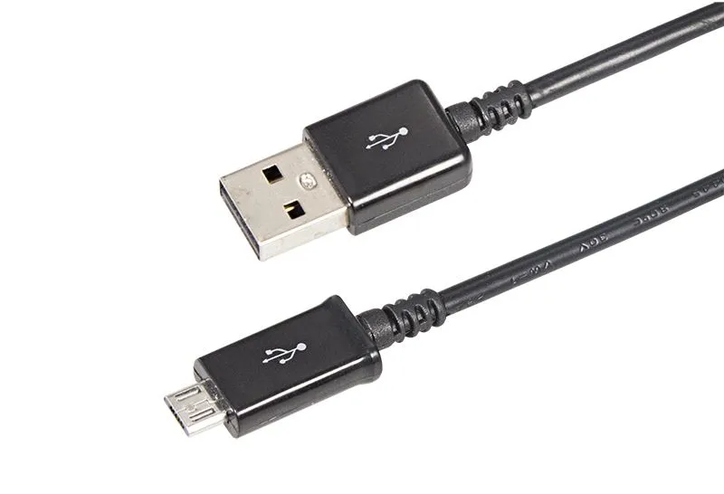 Кабель USB-A – micro USB, 1А, 1м, черный, длинный штекер, REXANT 18-4268-20