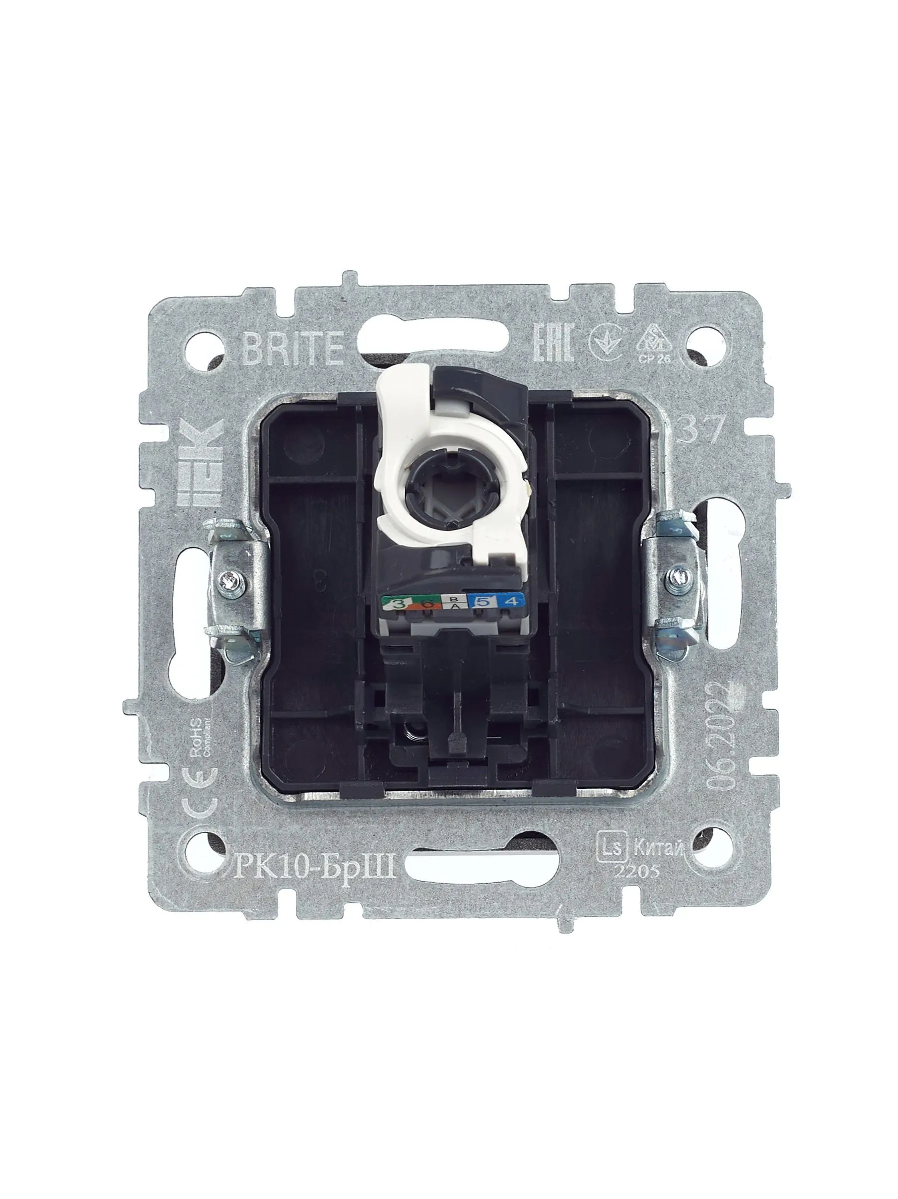 BRITE Розетка компьютерная RJ45 кат.5E РК10-БрШ шампань IEK - Фото 8