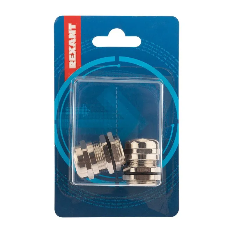 Кабельный ввод металлический PGM-13 (12-6 мм) 2 шт. REXANT - Фото 3