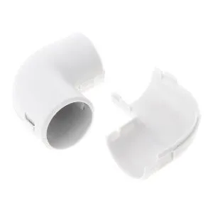 Соединитель угловой разборный белый d32 мм (30шт/300шт уп/кор) Промрукав