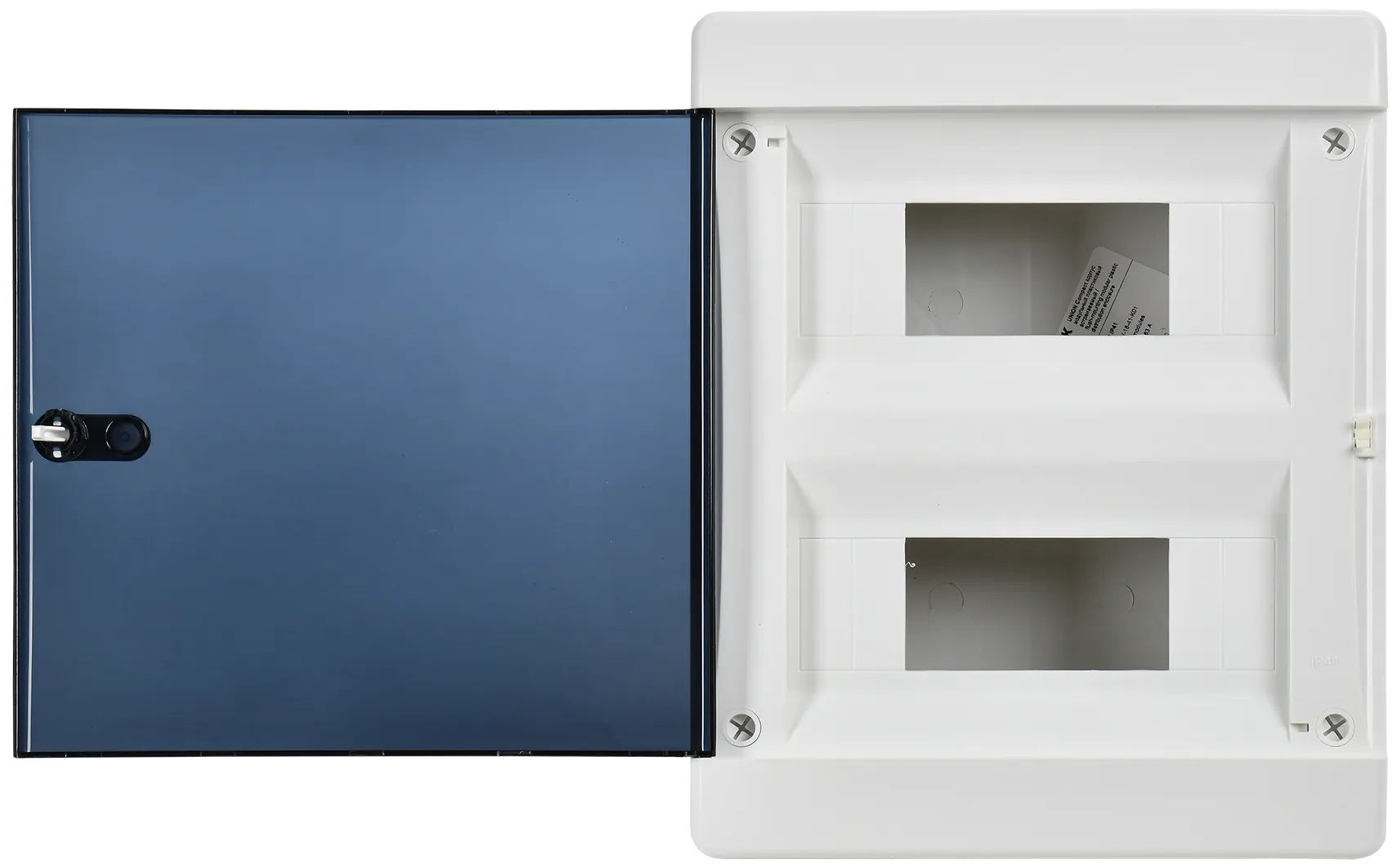 UNION Compact Корпус пластиковый ЩРВ-П-18 IP41 черная прозрачная дверь IEK - Фото 4