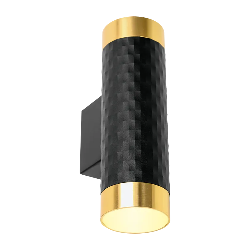 Накладной светильник WOLTA WSL-GU10/W10BG IP20 под лампу GU10 Чёрный/золото CELLA D55x170 1/30 - Фото 3