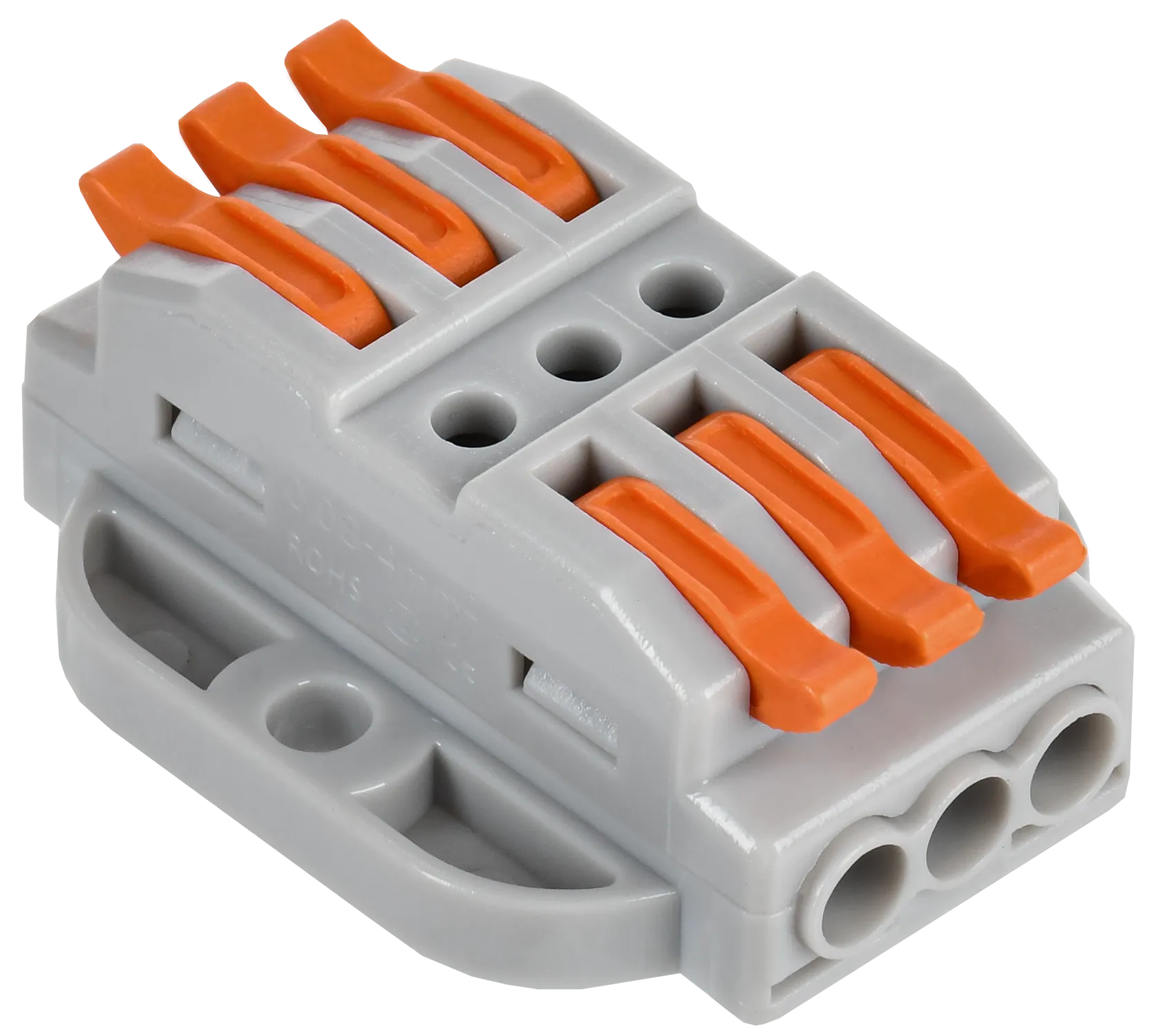 Строительно-монтажная клемма СМК 222-4133P проходная с площадкой (4шт/упак) IEK