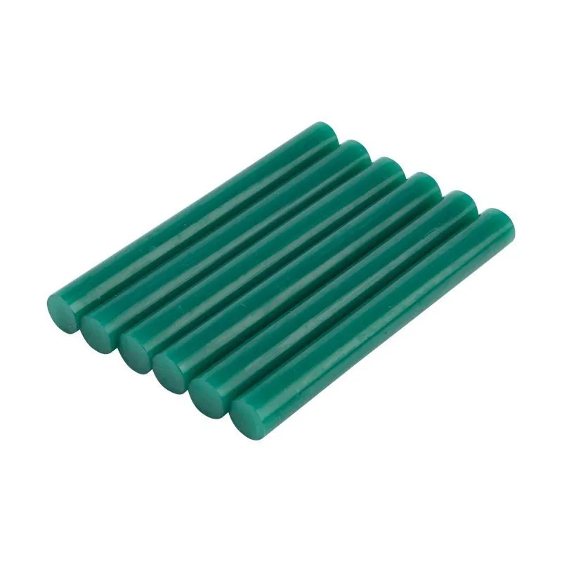 Стержни клеевые Ø11мм, 100мм, зеленые (6 шт/уп), блистер REXANT 09-1228