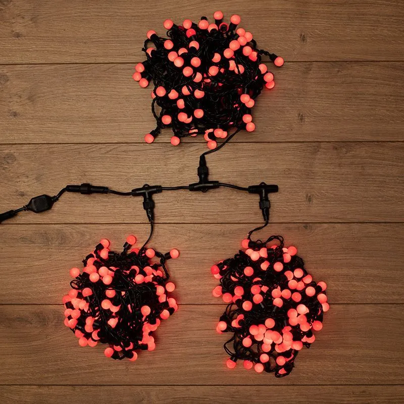Гирлянда LED ClipLight - ШАРИКИ 24V, 3 нити по 20 м, цвет диодов Красный 323-612