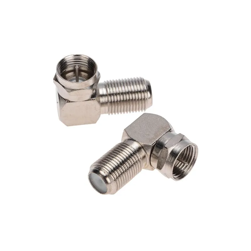 Переходник антенный, (гнездо F - штекер F), угловой, 5 шт. PROconnect