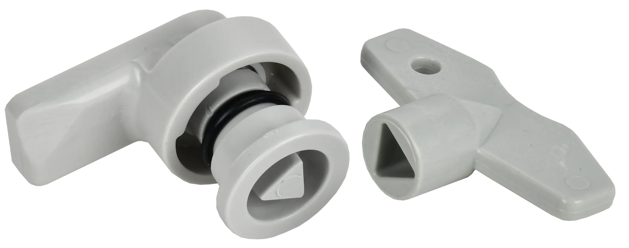 Замок для корпуса ЩМПп с ключом под треугольник IEK MKP10D-ZP-T8