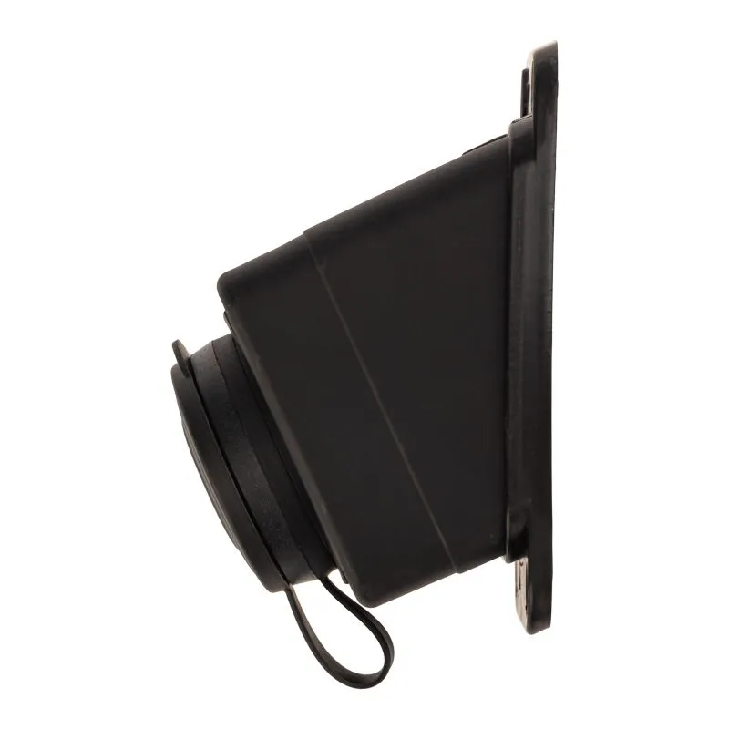 Розетка влагозащищенная угловая с крышкой 1 гнездо, 2Р+РЕ, 230В, с/3, 16А, IP44, каучук, черная PROconnect - Фото 4