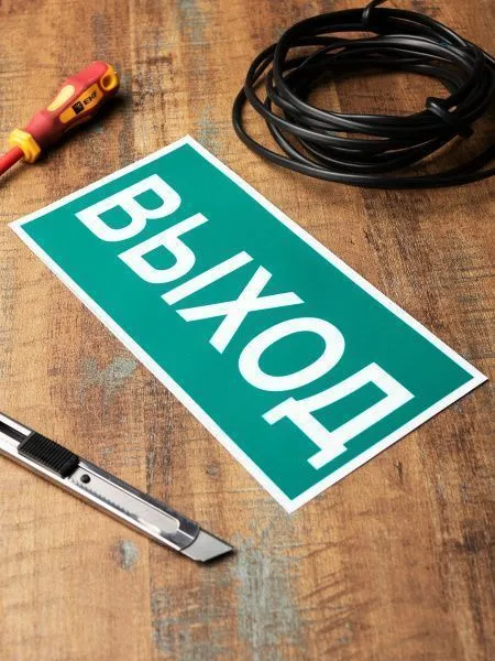 Знак наклейка E22 "Указатель выхода" (150х300) EKF - Фото 5