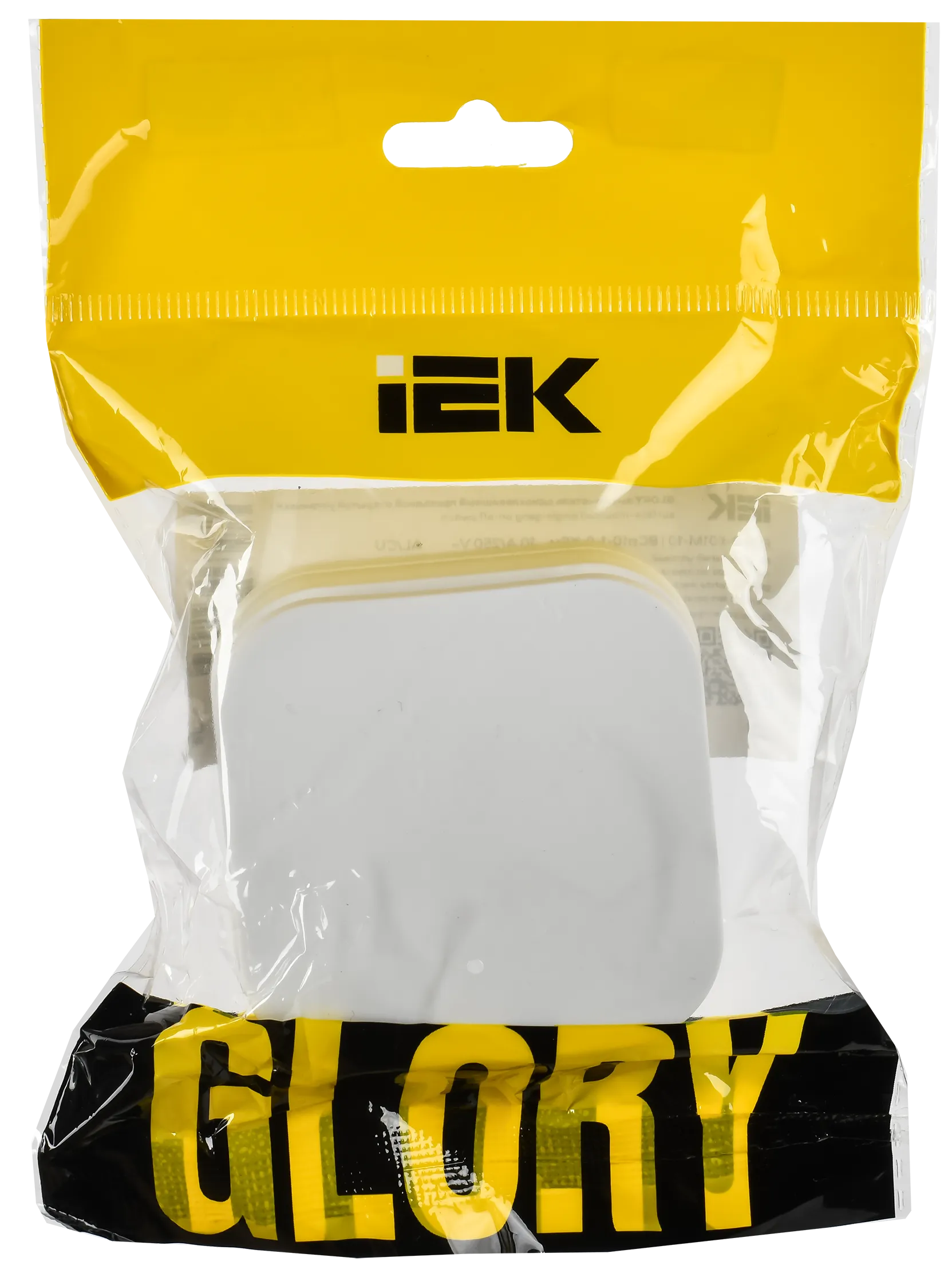 GLORY Выключатель 1-клавишный для открытой установки 10А ВС20-1-0-ХБм белый матовый IEK - Фото 2