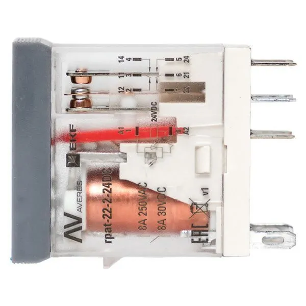 Реле промежуточное с кнопкой и мех. Индикацией RPAt 22/2 8A 24В DC EKF - Фото 4