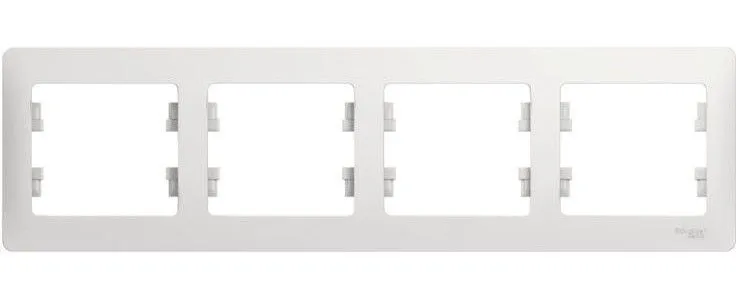 Рамка 4-м Glossa горизонт. бел. SE GSL000104