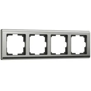 Рамка на 4 поста Metallic (глянцевый никель) Werkel W0041602