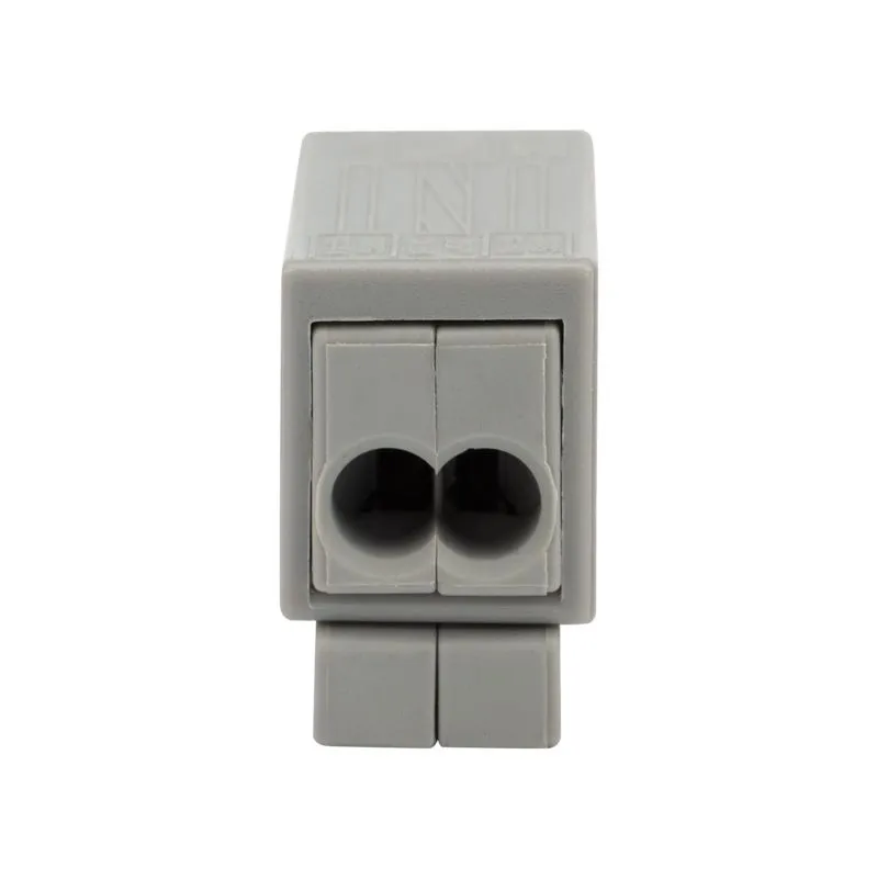 Строительно-монтажная клемма СМК 224-112 для светильника на 2 проводника 1.0-2.5/0.5-2.5 мм², белая (5 шт./уп.) REXANT - Фото 3