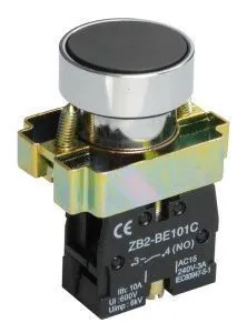 Кнопка управления LAY5-BA21 без подсветки черная 1NO IEK BBT60-BA-K02