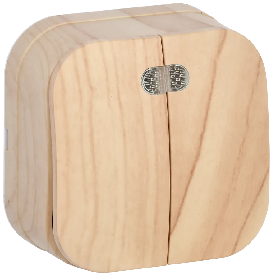 GLORY Выключатель 2-клавишный для открытой установки с индикацией 10А ВС20-2-1-ХС сосна IEK EVH21-K34-10