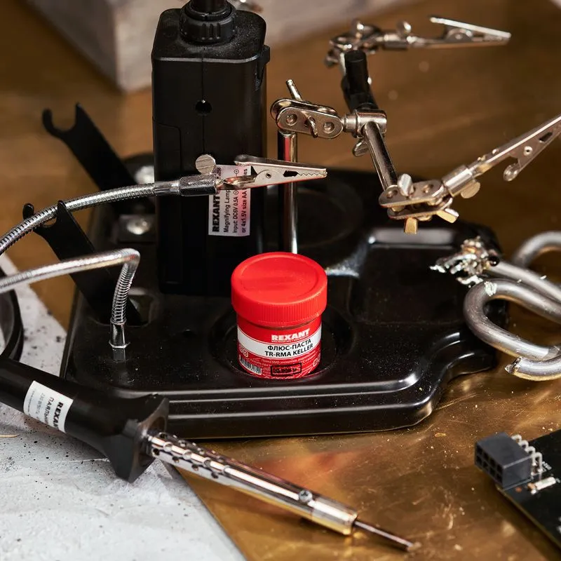 Флюс для пайки, паста TR-RMA KELLER, 20мл, банка REXANT - Фото 2