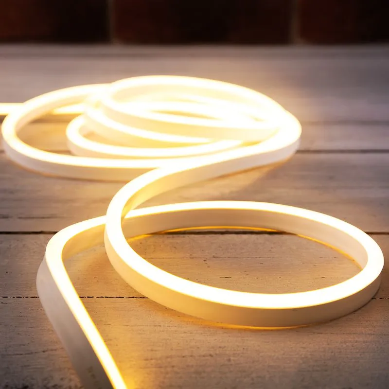 Гибкий неон NEON-NIGHT LED SMD 8х16 мм, односторонний теплый белый, 120 LED/м, 20 м