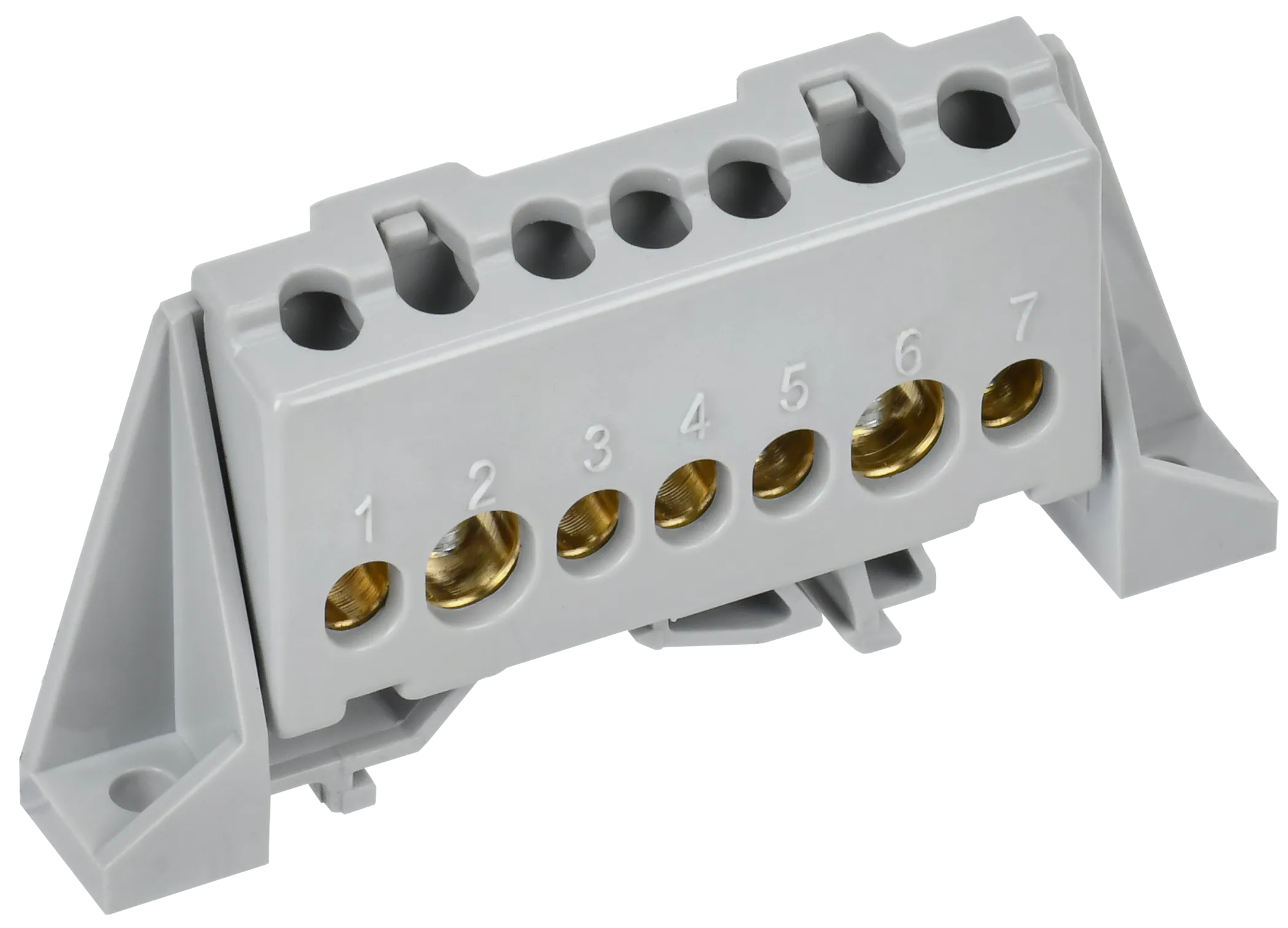 TEKFOR Шина L "фаза" в комбинированном DIN-изоляторе "Стойка" 8х12-7-Ср IEK