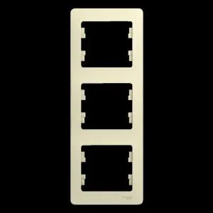 Рамка 3-м Glossa вертикал. беж. SE GSL000207 275181