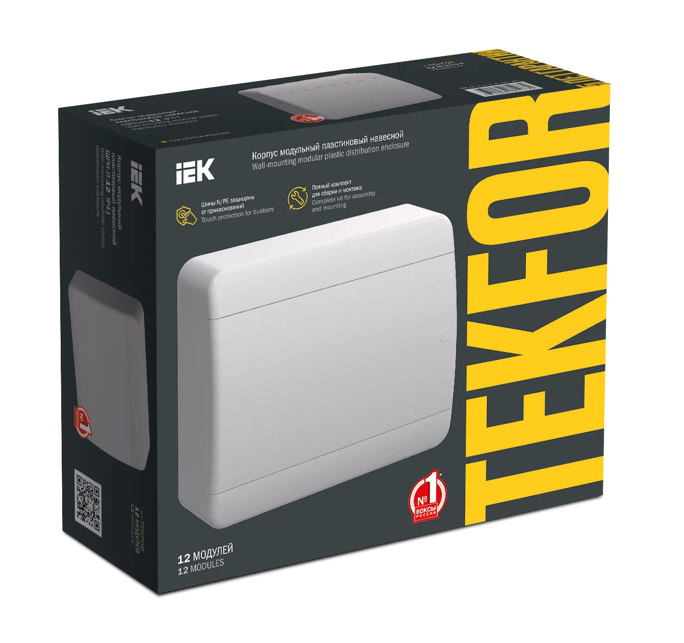 TEKFOR Корпус пластиковый ЩРН-П-12 IP41 белая дверь IEK - Фото 2