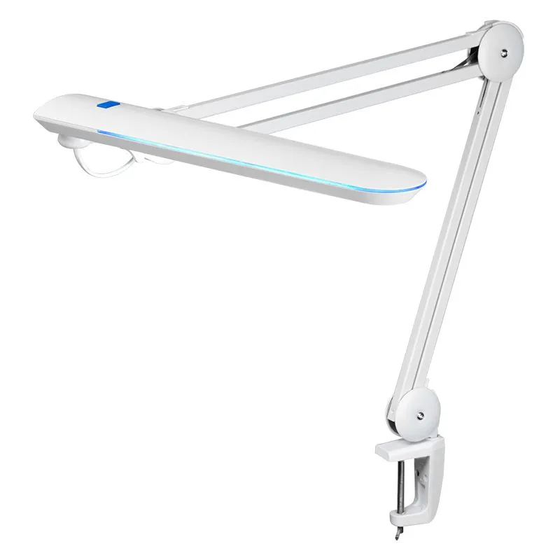 Лампа настольная бестеневая, струбцина, Blue Stream, 60 SMD LED, белая REXANT