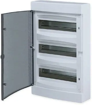 Щит распределительный навесной "Unix" прозрачная дверь 3х12 (36) модулей 485x287x112 IP40