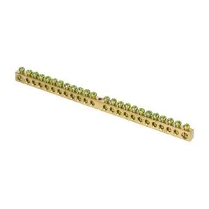 Шина PEN "ноль-земля" (6x9мм) 24 отв. латунь крепеж по центру EKF sn0-63-24