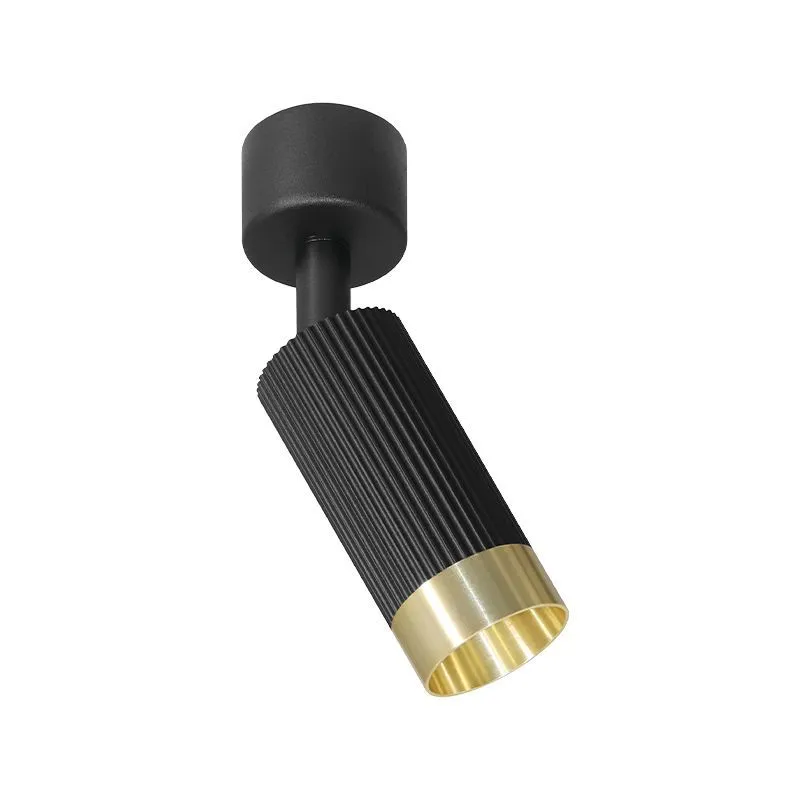 Накладной светильник WOLTA WSL-MR11/S16BG Shell под лампу MR11 с цоколем GU10 IP20 Чёрный с золотом φ40*165mm WSL-MR11/S16BG