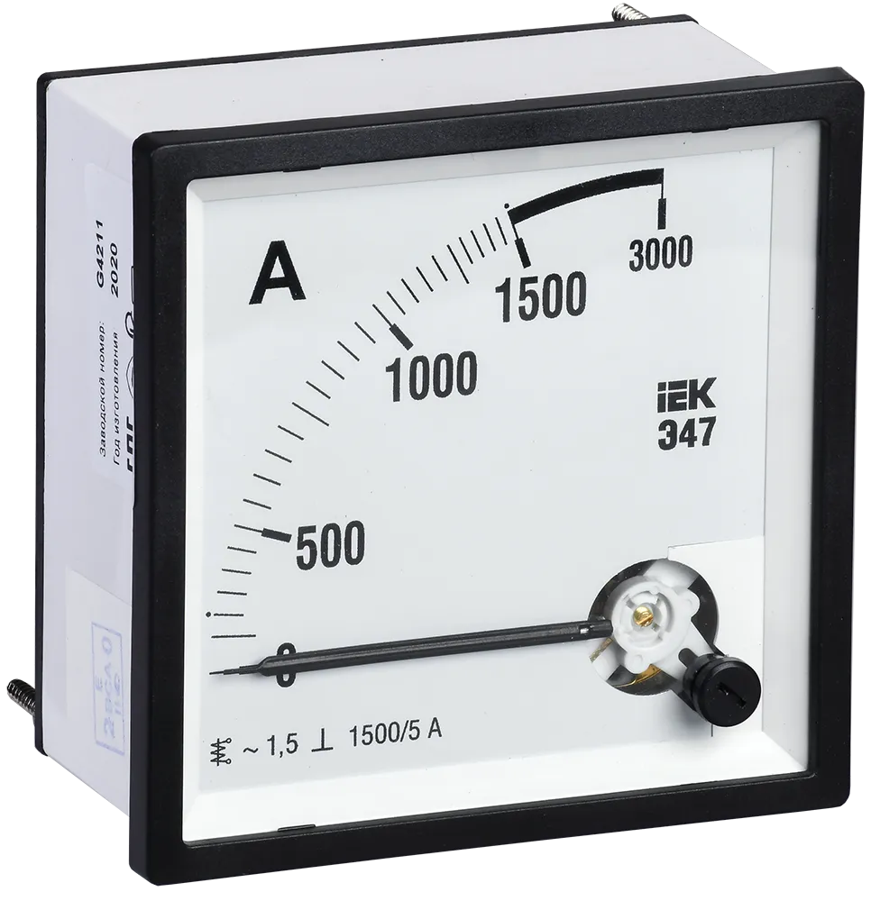 Амперметр аналоговый Э47 1500/5А класс точности 1,5 96х96мм IEK