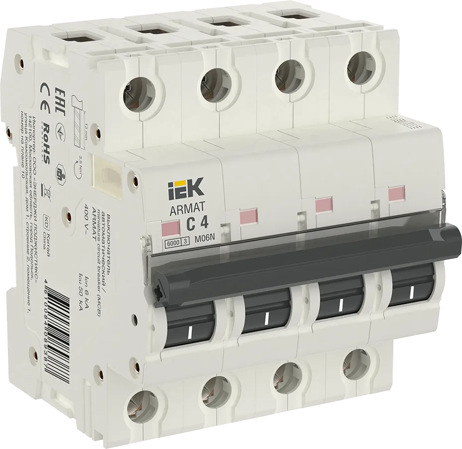 ARMAT Автоматический выключатель M06N 4P C 4А IEK