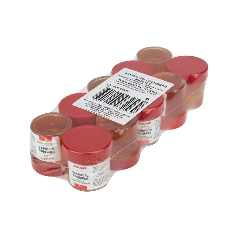 Канифоль сосновая, флюс НЕЙТРАЛЬНЫЙ, марка А, 20г, банка REXANT - Фото 5