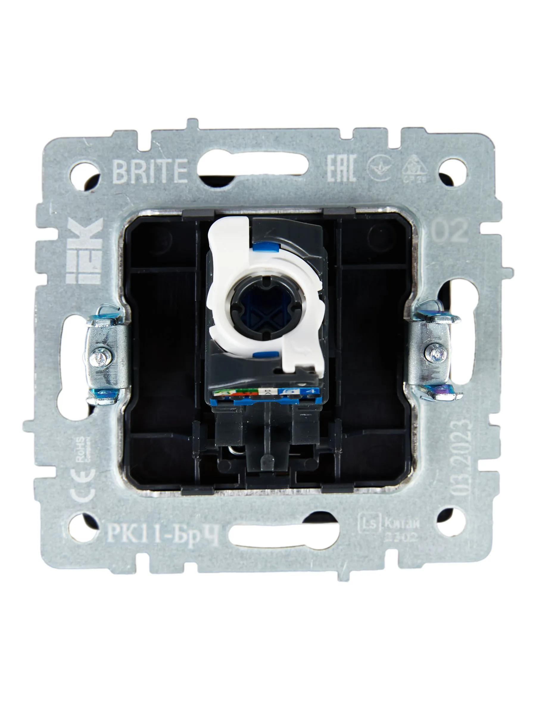 BRITE Розетка компьютерная RJ45 кат.6 РК11-БрЧ черный IEK - Фото 7